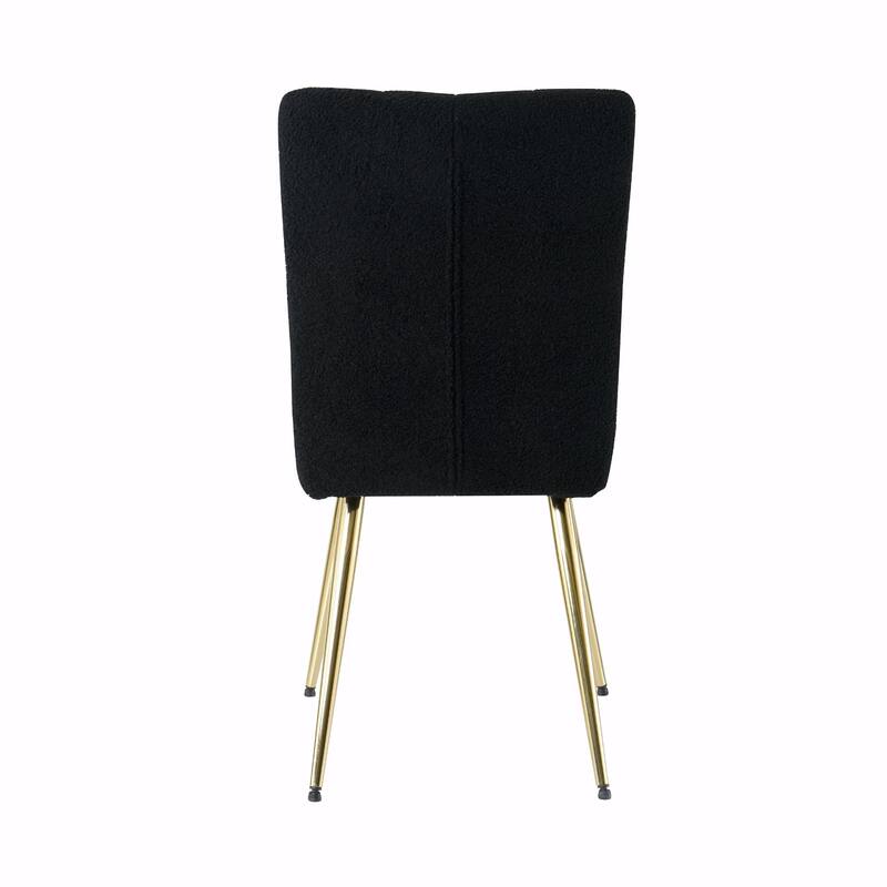 Modern White Teddy Wool Dining Chairs-Set of 4