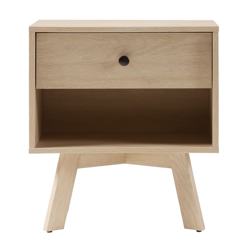 Mid-Century Modern Minimalist 1-Drawer Nightstand for Living Room, Bedroom and Office