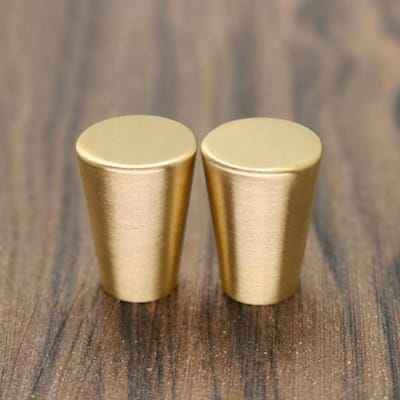 Brizza 13/16 in. (20 mm) Brushed Solid Gold Round Cabinet Knob