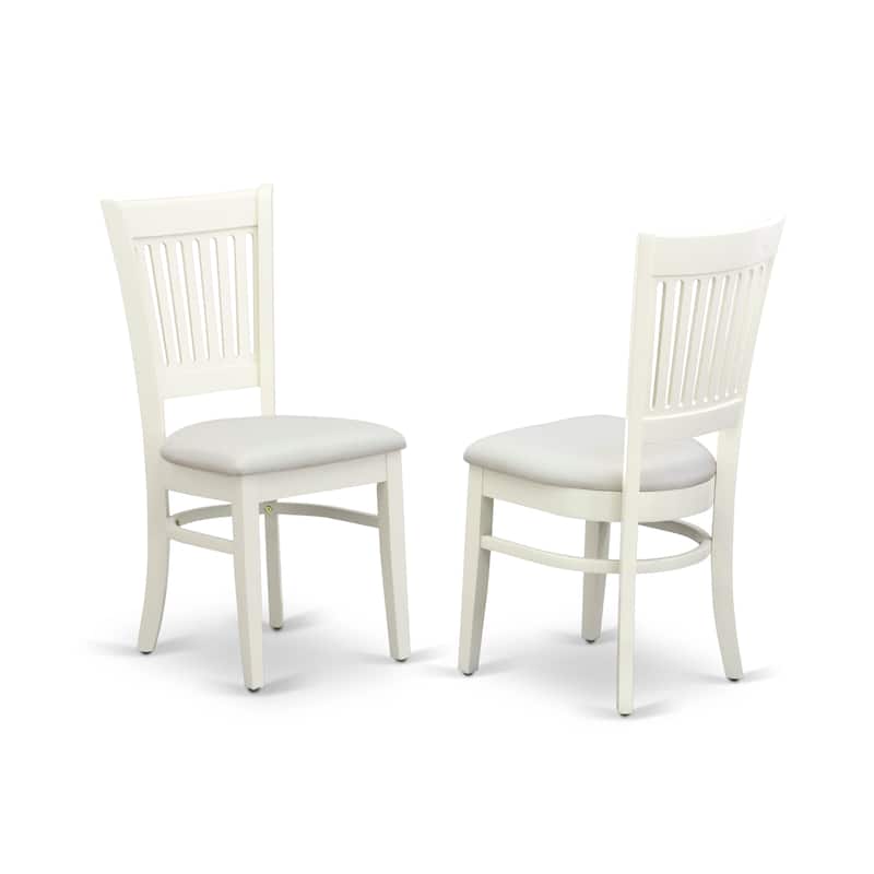 East West Furniture Dinette Set- an Oval Dining Table with and Linen Fabric Chairs, Linen White(Seat Type & Pieces Options)