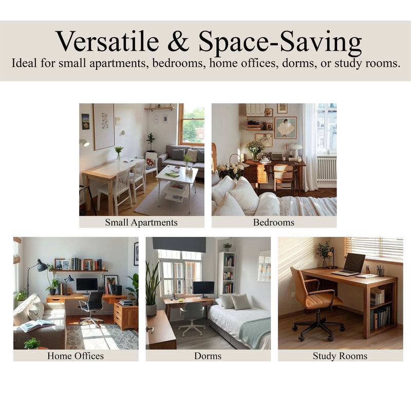 CraftPorch Shabby Chic Writing Desk with Side Cabinet