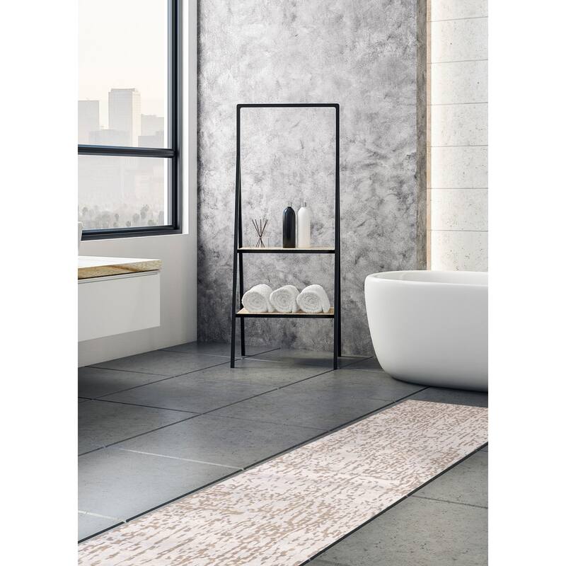 ECARPETGALLERY Hand-knotted Legacy Light Blue Silk, Wool Rug - 2'6 x 11'10