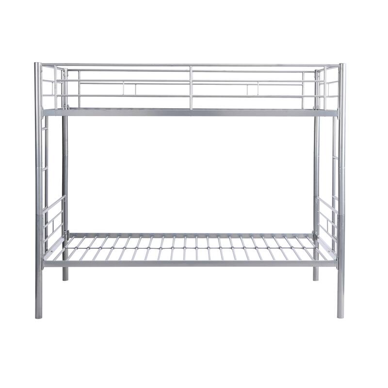 Modern Metal Twin Over Twin Bunk Bed with Sturdy Steel Frame, No Box Spring Needed, 250/350 LBS Capacity