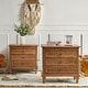 preview thumbnail 42 of 49, Muriel Farmhouse 3 Drawers End Table with Built-In Outlets nad Pull-out Shelf Set of 2 by HULALA HOME Acorn