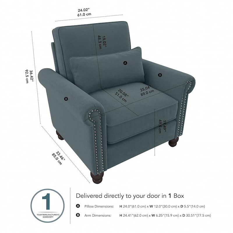 Coventry Accent Chair with Arms by Bush Furniture