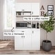 preview thumbnail 13 of 43, Living Skog Pantry Kitchen Microwave Storage Cabinet