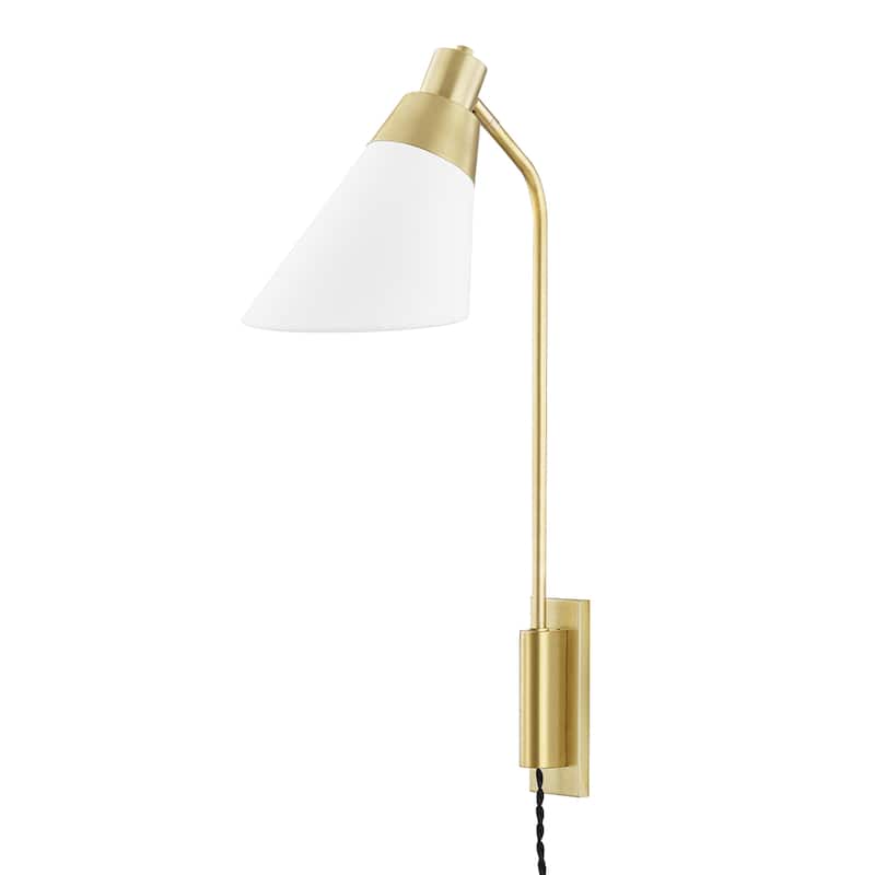 Hudson Valley Hooke 1-Light Wall Sconce With Plug - N/A