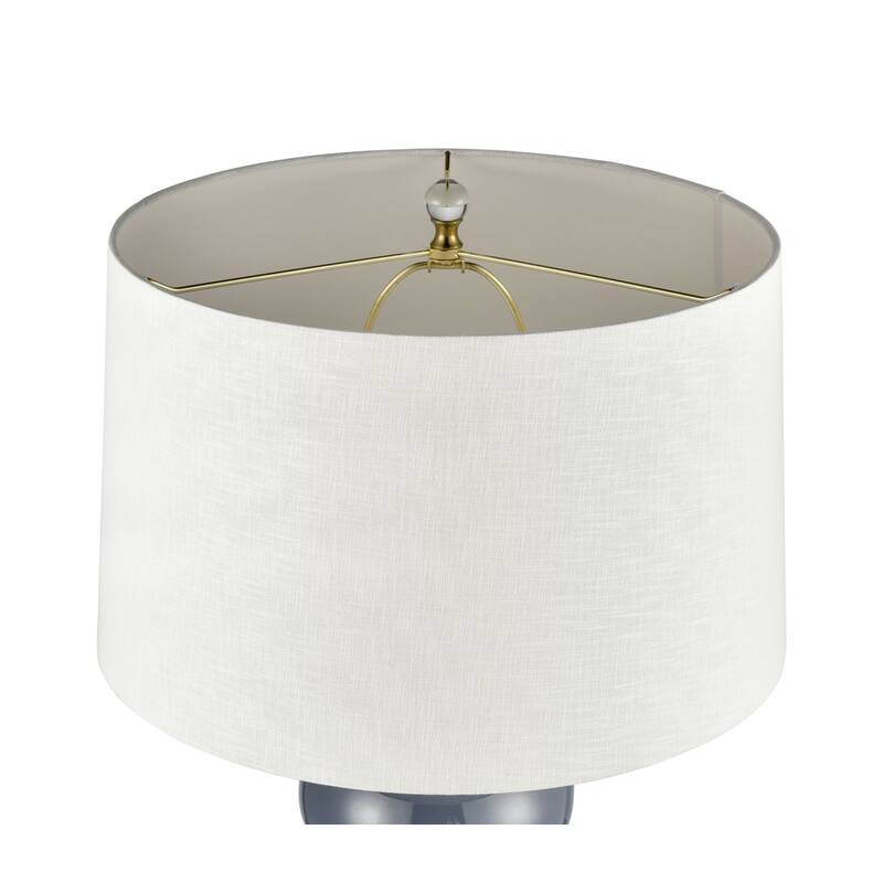 Elk Home Perry Blue With White Linen Hardback Shade 1 Light Table Lamp