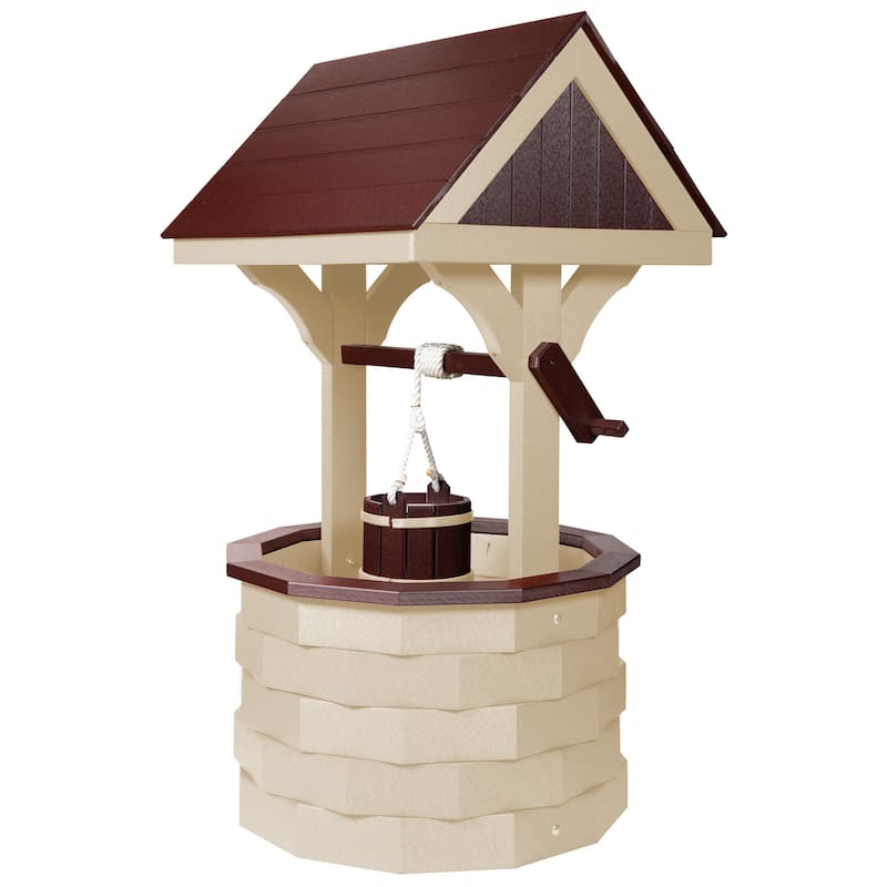 Poly Wishing Well - Ivory and Cherrywood - Large