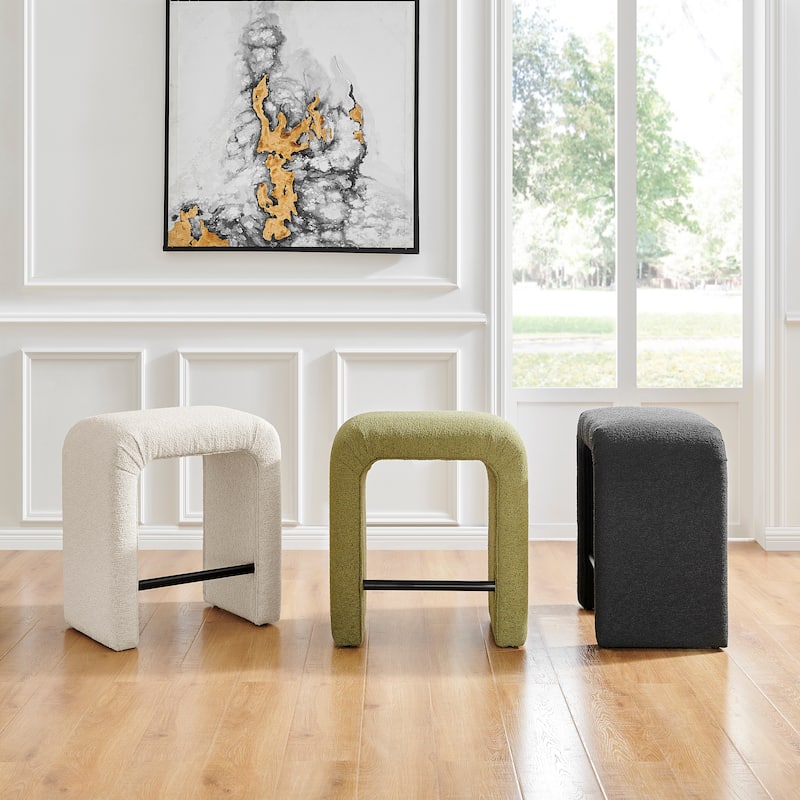 NPD Furniture Jovanka Boucle Fabric Counter Stool
