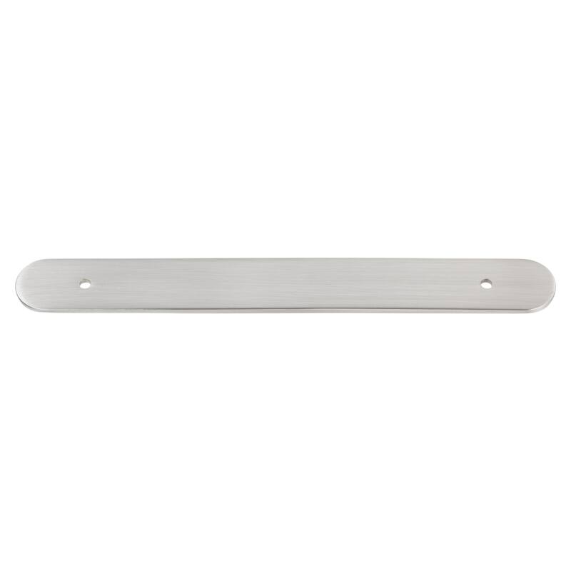 GlideRite 8-1/2 in. Rounded Backplate 6-5/16 in. Center to Center, 9343-160 - Pack of 10 - Satin Nickel