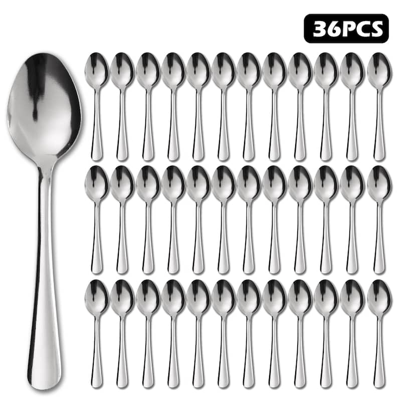 60 Pieces Forks /Spoons/Knives Silverware Set Stainless Steel Flatware Set - 36PCS Tea Spoons