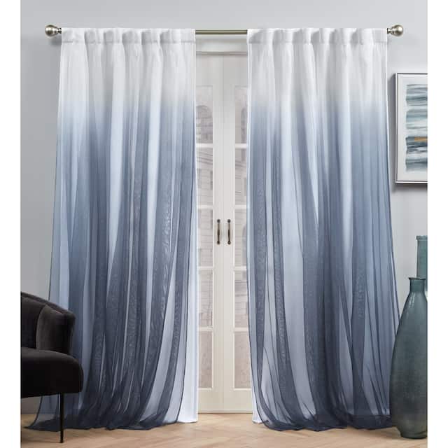 ATI Home Crescendo Lined Blackout Hidden Tab Curtain Panel Pair - 52x108 - Indigo