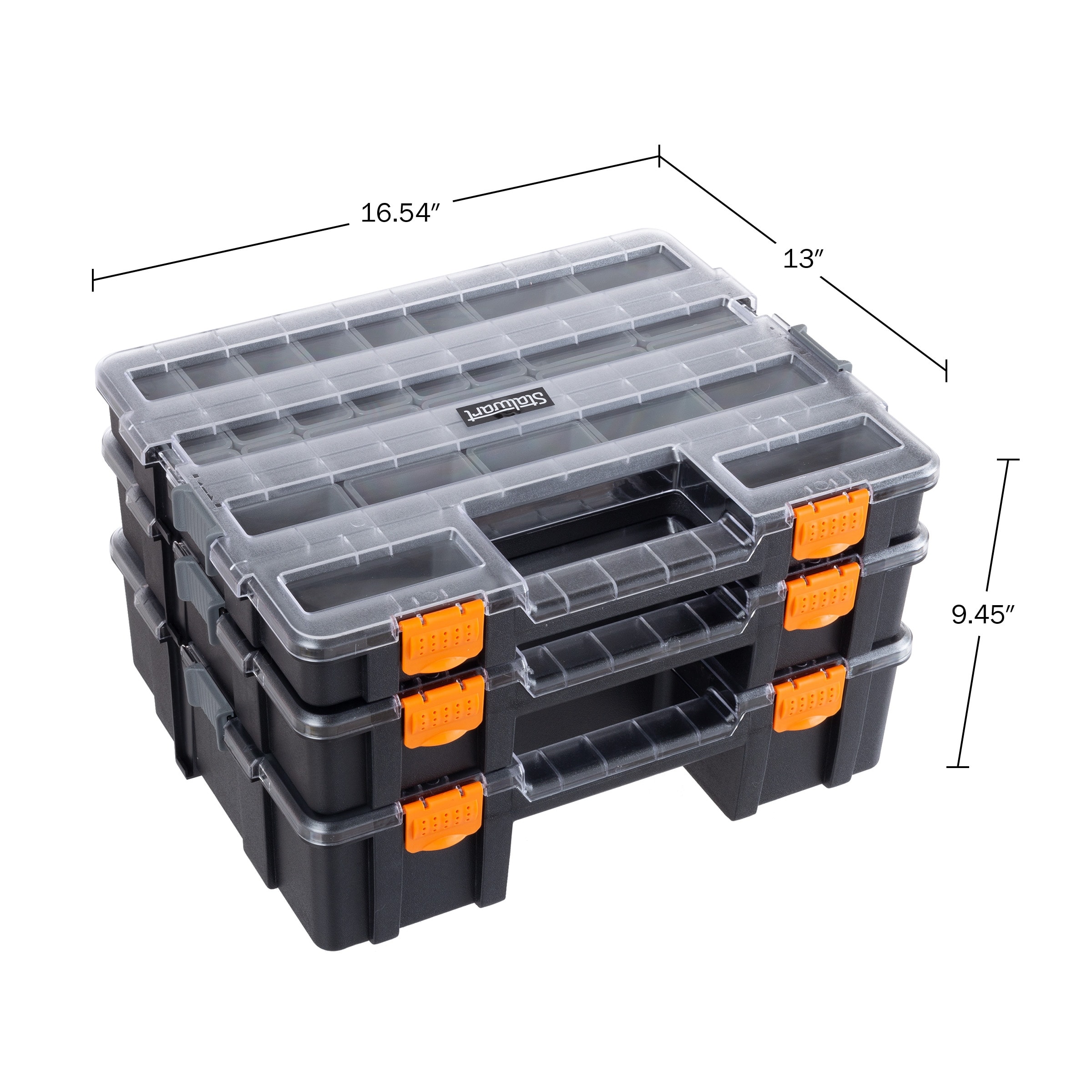 Tool Box Organizer - 3-in-1 Portable Parts Organizer with 52