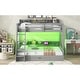 preview thumbnail 20 of 28, Twin over Full Bunk Bed with Shelves, Multi-functional Kids Storage Bed Frame with LED Light, Charging Station and Drawer