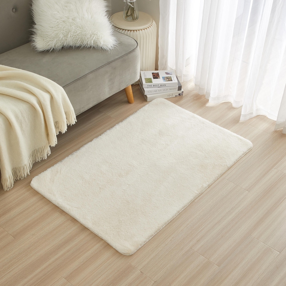 Nanshing Moira Solid Color Soft Shag Accent Rug - 30" x 46"
