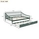 preview thumbnail 4 of 10, Full Size Traditional Curved Armrest Platform Bed Daybed Trundle Bed Wood Slat Support Easy Assembly No Box Needed