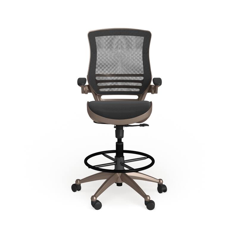 Mid-Back Swivel Office Chair with Adjustable Foot Ring