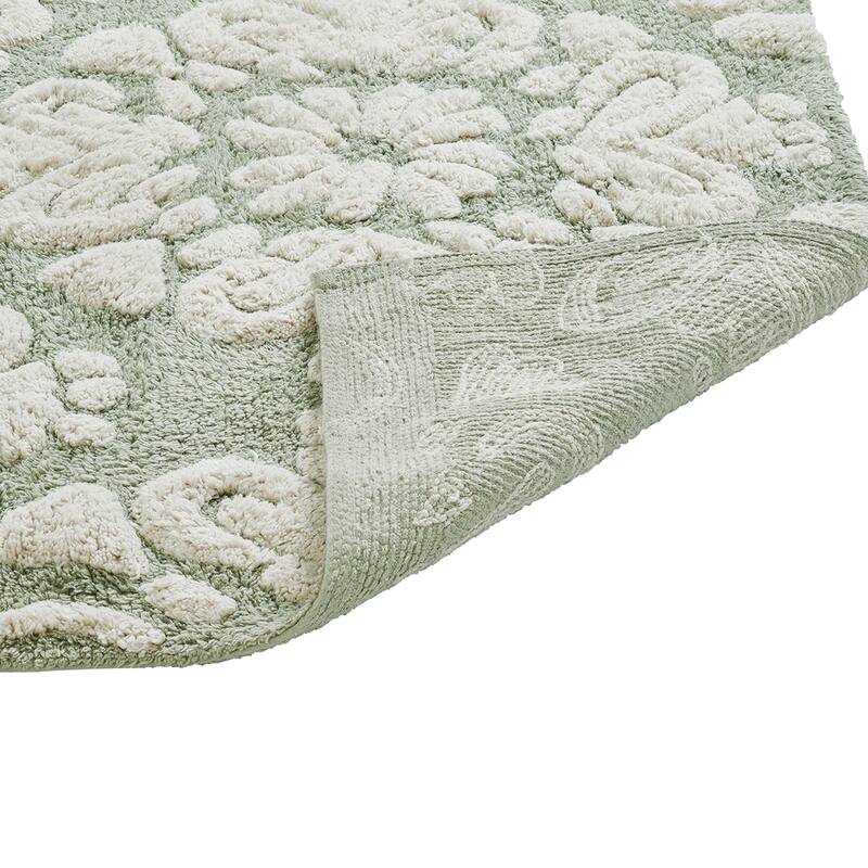 Better Trends Medallion Collection 100% Cotton 3-Pc Set Bathroom Rugs-Soft & Super Absorbent, Non-Skid Latex, Machine Washable