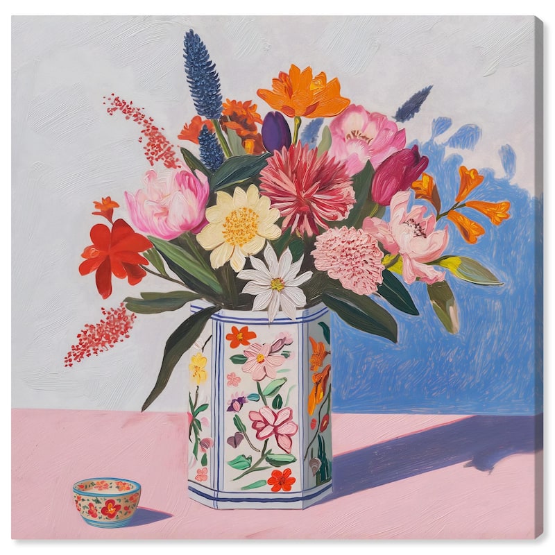 Spring's Riot Canvas by Art Remedy, Gallery Wrapped - 20" x 20"