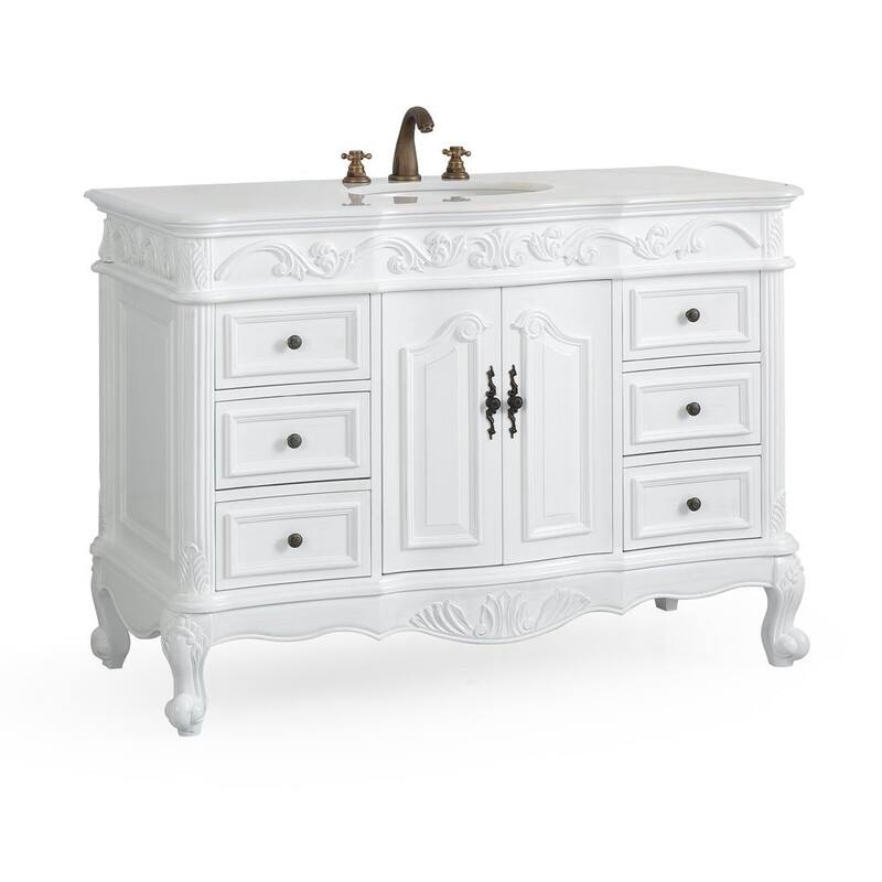 Benton Collection 48 Inch Breston Single Sink Bathroom Vanity