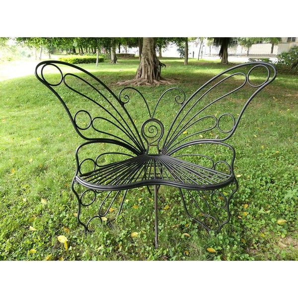 slide 2 of 6, Antique Black Butterfly Chair