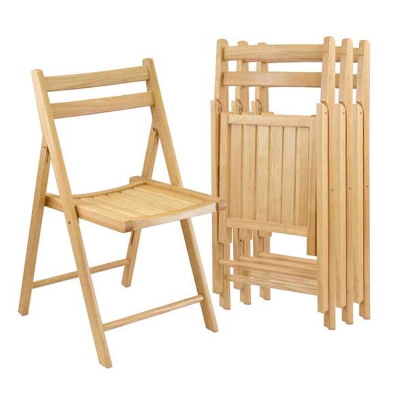 Set of 4 Beige Folding Chairs – 32.25”
