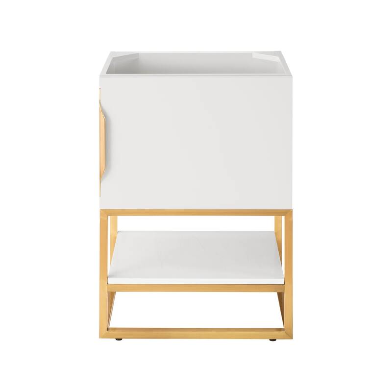 James Martin Vanities 883-V24-RG Columbia 24" Single Free Standing - Glossy White