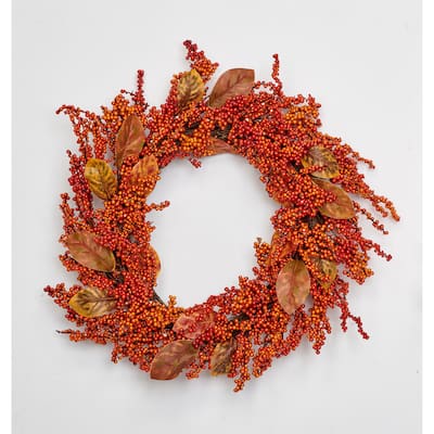20" Fall Berries & Leaves Wreath