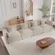 preview thumbnail 119 of 162, Cloud Chenille Upholstered Modular Sectional Sofa with DIY Combination Design Beige 4-Seater Sofa