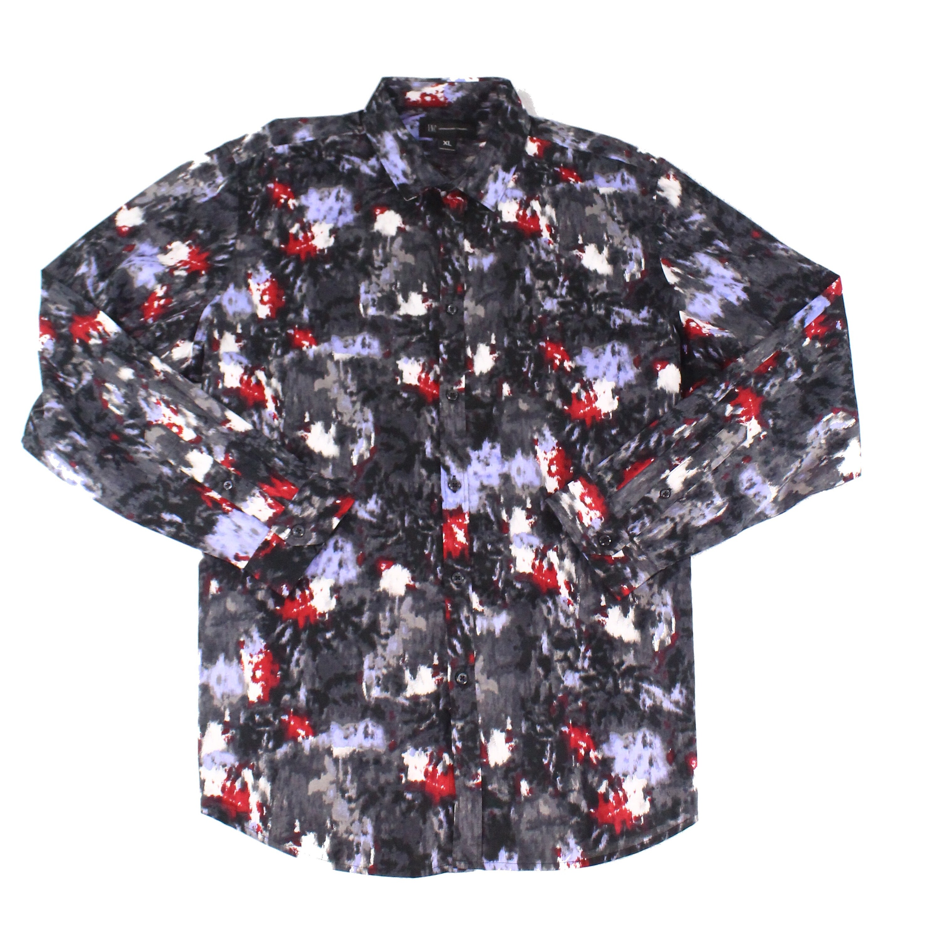 Shop Inc Black Combo Mens Size Large L Button Down Abstract Print