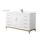Option White / Carrara Cultured Marble Top / Satin Bronze