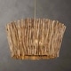 preview thumbnail 2 of 8, Uttermost Rhea 4 Light Wood Branch Chandelier - N/A