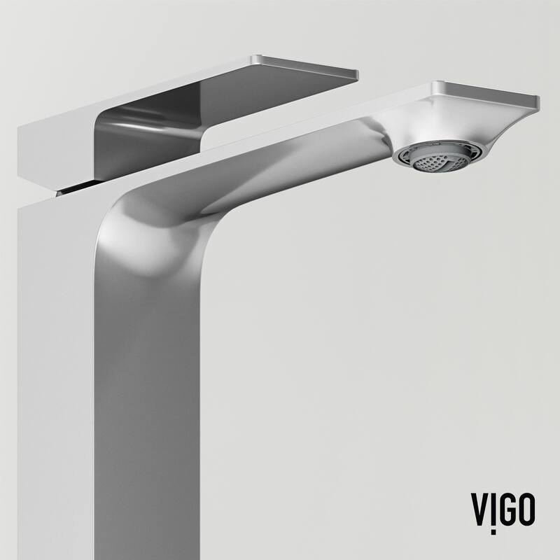VIGO Duomo 18"L x 13"W Concrete Vessel Sink and Dunn 11"H Faucet Set