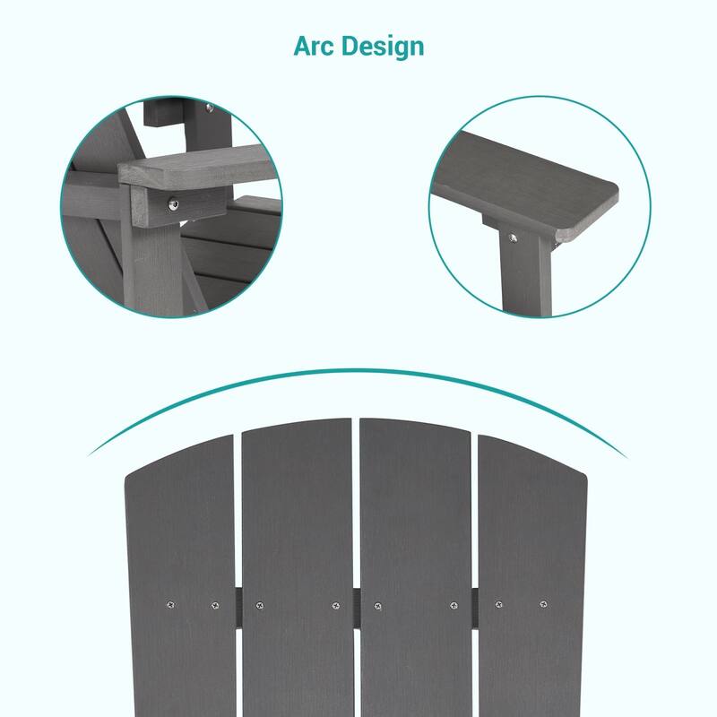 Bonosuki Weather-resistant Wood Outdoor Adirondack Chairs-Set of 4