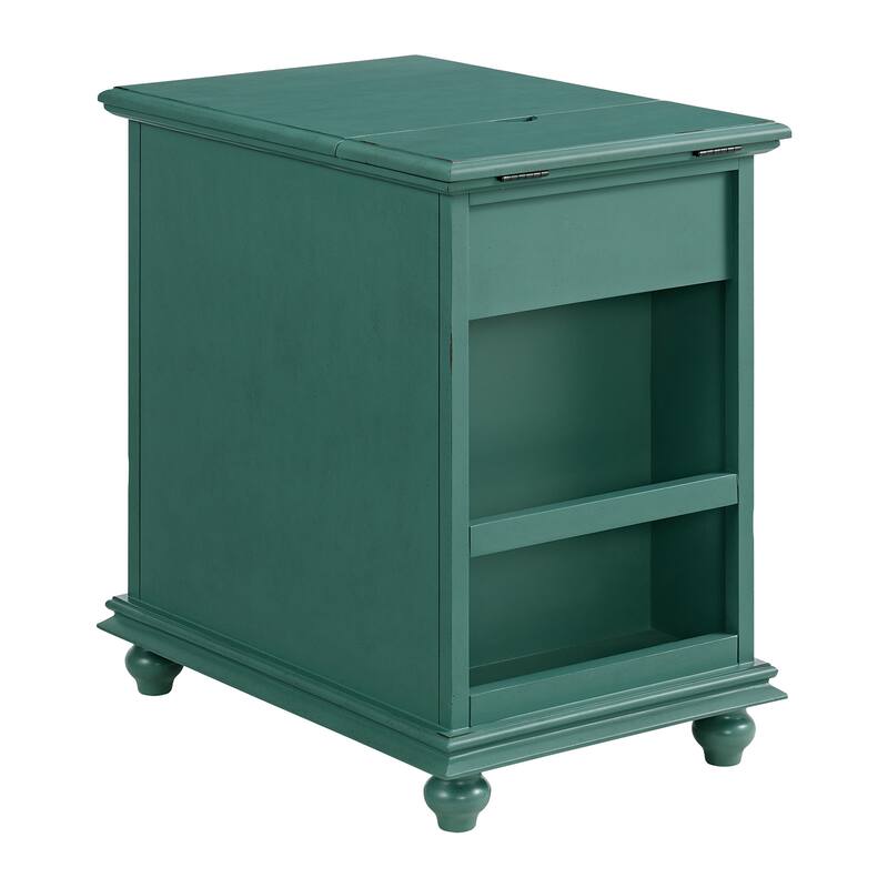 Elegant Chairside Table with Power by Martin Svensson Home