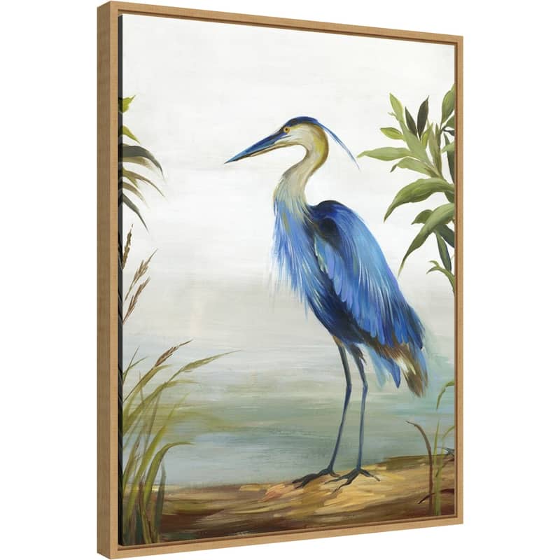 Blue Heron by Aimee Wilson Framed Canvas Art