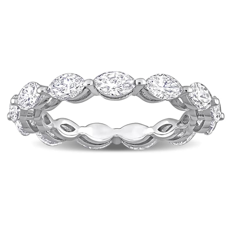 Miadora 2 1/3ct TDW Marquise-Cut Diamond Eternity Ring in 14k White Gold