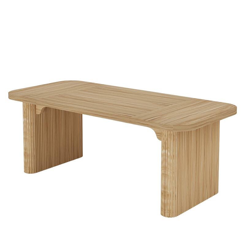 62" Modern Executive Desk, Large Home Office Computer Workstation with Sturdy Double Pedestal Base, Rectangular Writing Table