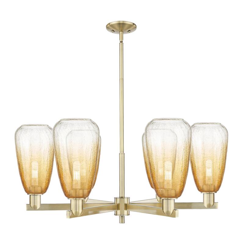 Innovations Lighting Downtown Urban - Brookhaven Almond - 6 Light 24" Stem Hung Chandelier