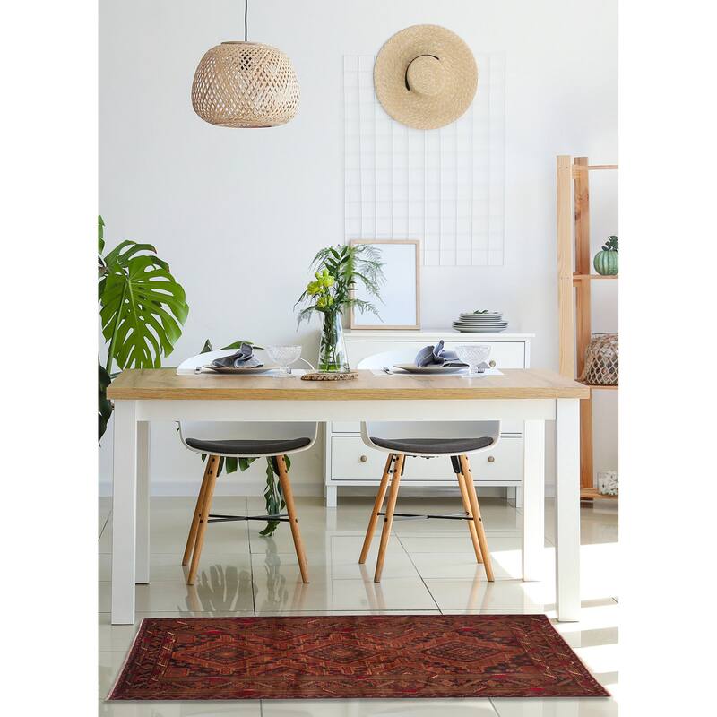 ECARPETGALLERY Hand-knotted Teimani Brown Wool Rug - 3'9 x 6'9