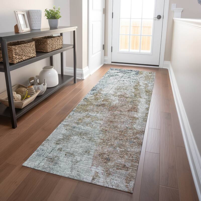 Premium Washable Super Soft Abstract Contemporary Mayfield Rug - Multi - 2' 3" x 7' 6" - Runner