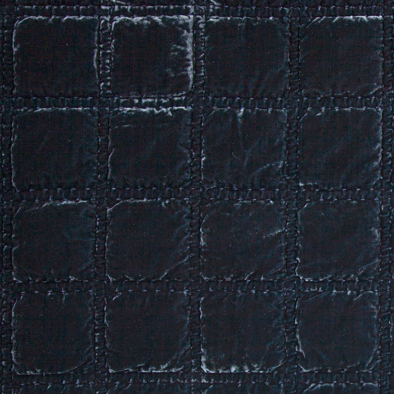 HiEnd Accents Stella Faux Silk Velvet Romantic Western Double Box Stitch Throw Blanket, 50"x60"