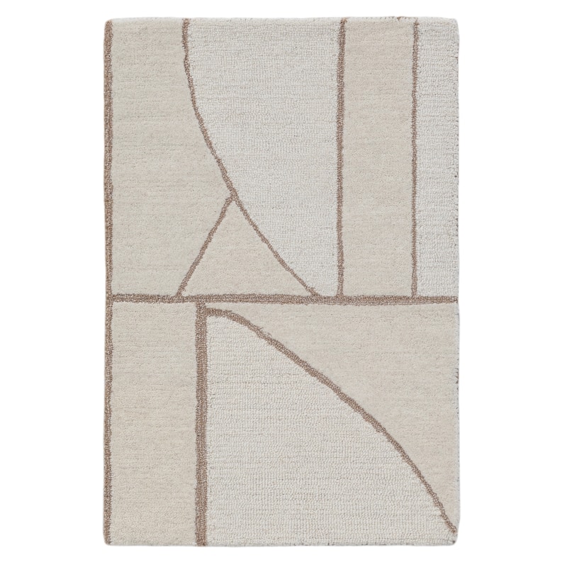 Terra by Obeetee Mid-Century Epure Neutral Rug - Lavender/Ivory - 2' x 3'