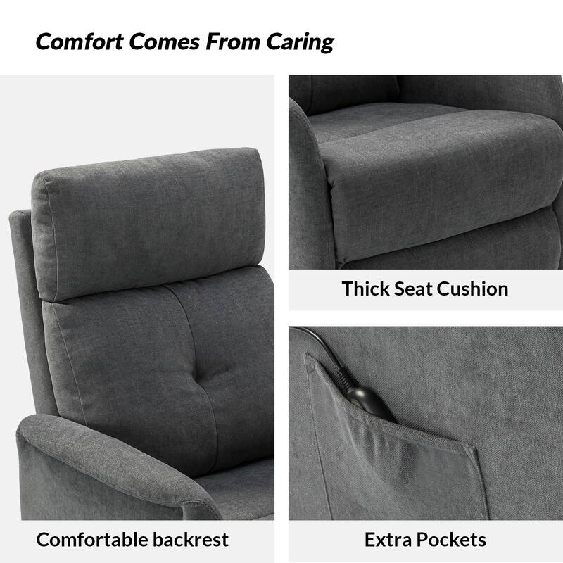 Elisa Power Remote Lift Assist Recliner Set Of 2 with Metal Base