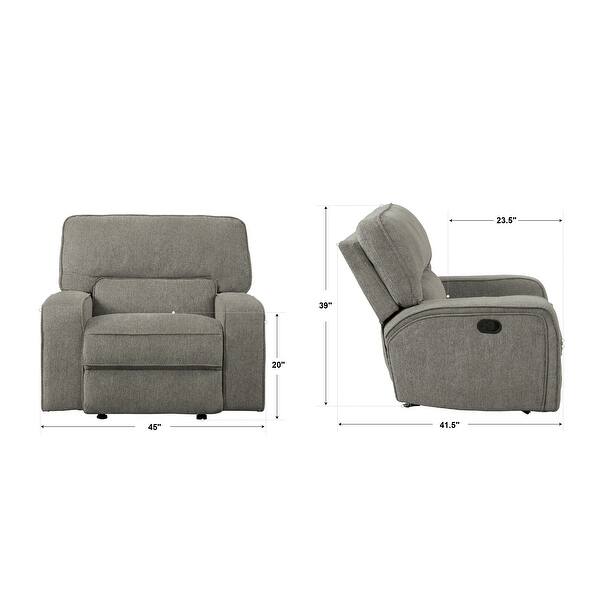 Eymard Chenille Fabric Manual Glider Reclining Chair - Bed Bath ...