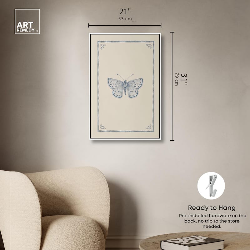 Blue Butterfly II Canvas by Art Remedy