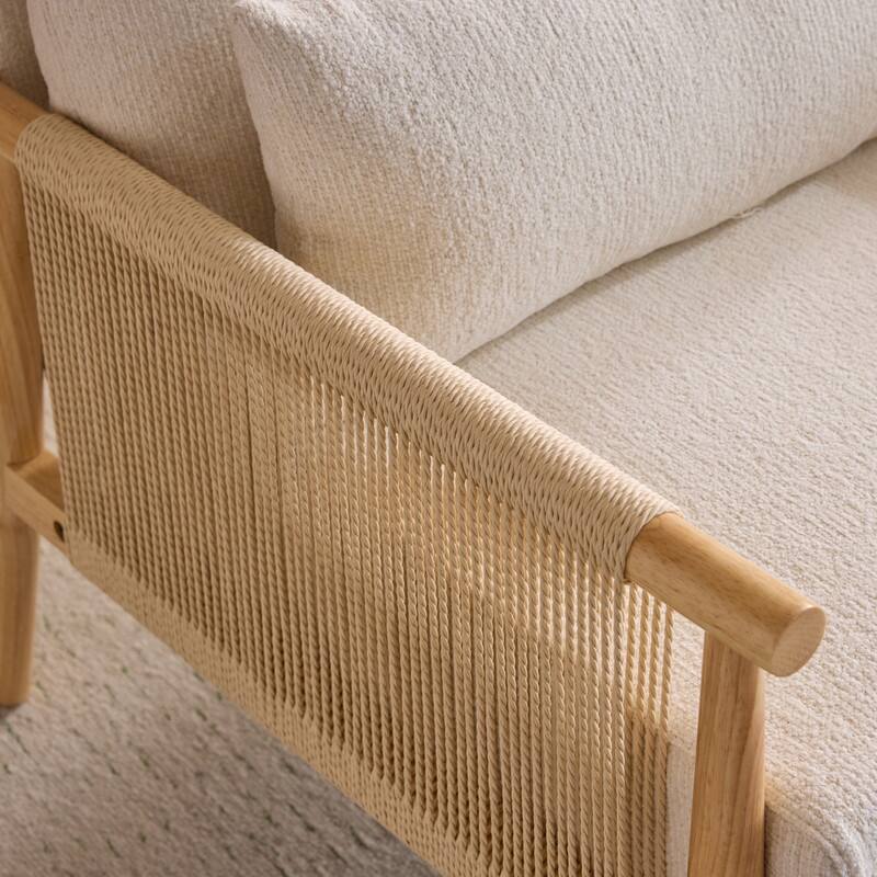 Chenille Accent Chair with Pillow