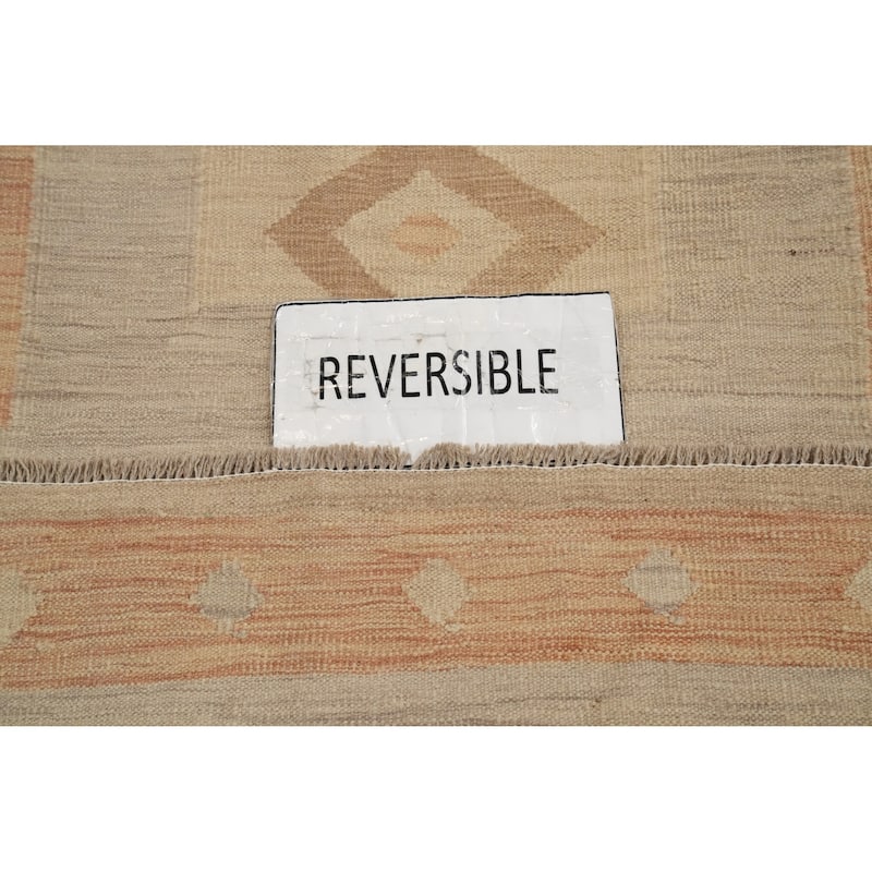 Hand Woven Oriental 100% Wool Carpet Southwestern Tribal Multi-Colored Kilim Runner Rug - 11' 5'' X 2' 10''