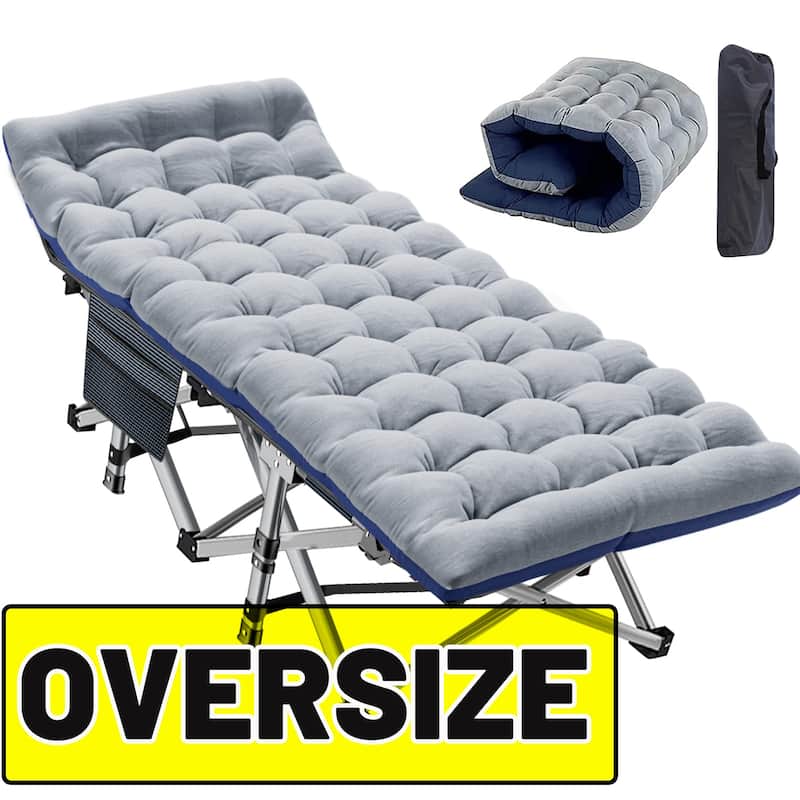 DoCred Oversized Folding Camping Bed, Portable Sleeping Bed Cot - 75"x28"x14"
